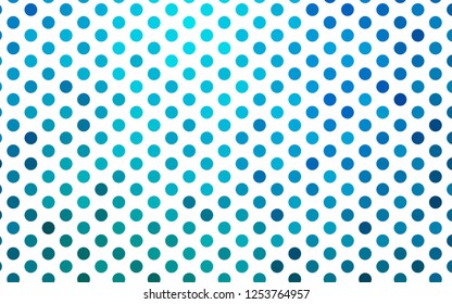 Light BLUE vector texture with disks. Beautiful colored illustration with blurred circles in nature style. Template for your brand book.