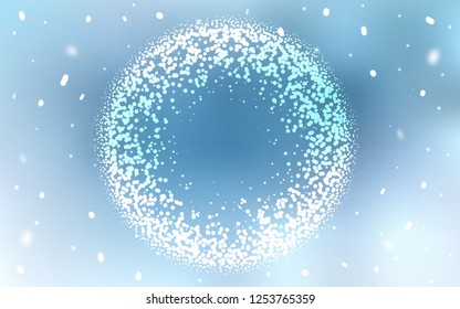 Light BLUE vector texture with disks. Illustration with set of shining colorful abstract circles. Pattern for beautiful websites.