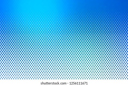 Light BLUE vector texture with disks. Glitter abstract illustration with blurred drops of rain. Pattern of water, rain drops.