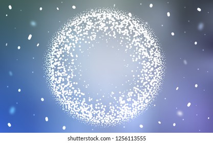 Light BLUE vector texture with disks. Modern abstract illustration with colorful water drops. Pattern for ads, leaflets.