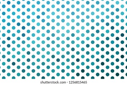 Light BLUE vector texture with disks. Modern abstract illustration with colorful water drops. Pattern of water, rain drops.