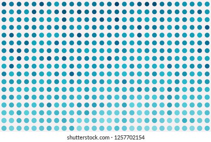 Light BLUE vector texture with disks. Blurred decorative design in abstract style with bubbles. Pattern of water, rain drops.