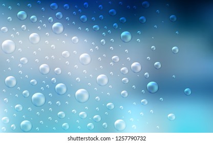 Light BLUE vector texture with disks. Modern abstract illustration with colorful water drops. The pattern can be used for ads, leaflets of liquid.