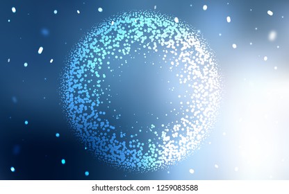 Light BLUE vector texture with disks. Blurred bubbles on abstract background with colorful gradient. Pattern for ads, leaflets.
