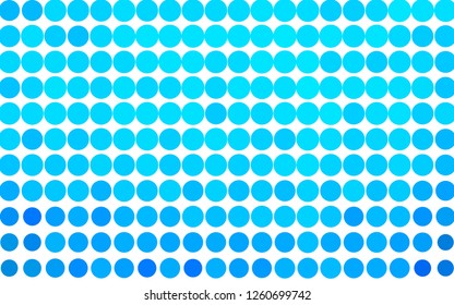 Light BLUE vector texture with disks. Illustration with set of shining colorful abstract circles. Pattern for ads, booklets.