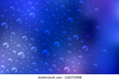 Light BLUE vector texture with disks. Blurred bubbles on abstract background with colorful gradient. New design for ad, poster, banner of your website.
