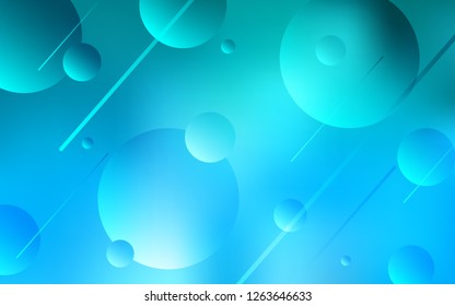 Light BLUE vector texture with disks. Blurred decorative design in abstract style with bubbles. Beautiful design for your business advert.
