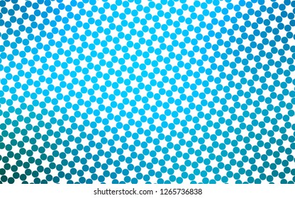 Light BLUE vector texture with disks. Beautiful colored illustration with blurred circles in nature style. Pattern for ads, leaflets.