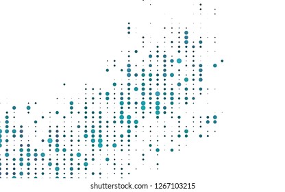 Light BLUE vector texture with disks. Modern abstract illustration with colorful water drops. Template for your brand book.