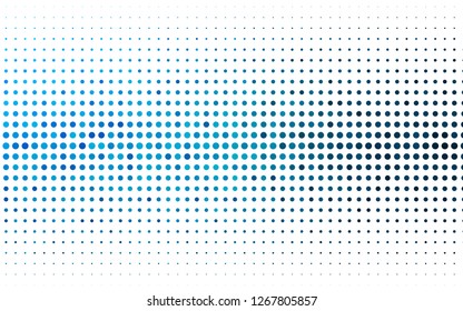 Light BLUE vector texture with disks. Blurred bubbles on abstract background with colorful gradient. Template for your brand book.