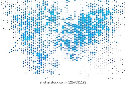 Light BLUE vector texture with disks. Beautiful colored illustration with blurred circles in nature style. Template for your brand book.