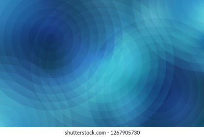 Light BLUE vector texture with disks. Modern abstract illustration with colorful water drops. Pattern can be used for futuristic ad, booklets.