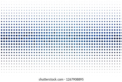 Light BLUE vector texture with disks. Glitter abstract illustration with blurred drops of rain. Pattern of water, rain drops.
