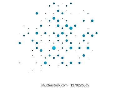 Light BLUE vector texture with disks. Blurred bubbles on abstract background with colorful gradient. Template for your brand book.