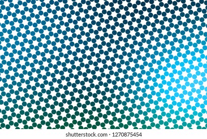 Light BLUE vector texture with disks. Blurred decorative design in abstract style with bubbles. Pattern for ads, leaflets.