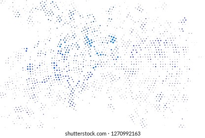 Light BLUE vector texture with disks. Glitter abstract illustration with blurred drops of rain. Design for business adverts.