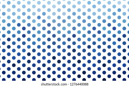 Light BLUE vector texture with disks. Glitter abstract illustration with blurred drops of rain. Pattern for beautiful websites.