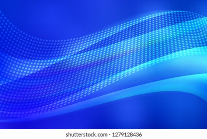 Light BLUE vector texture with disks, lines. Design with connection of dots and lines on colorful background. Trendy design for wallpaper, fabric makers.