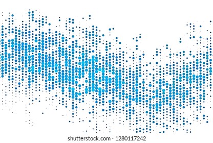 Light BLUE vector texture with disks. Glitter abstract illustration with blurred drops of rain. Design for business adverts.