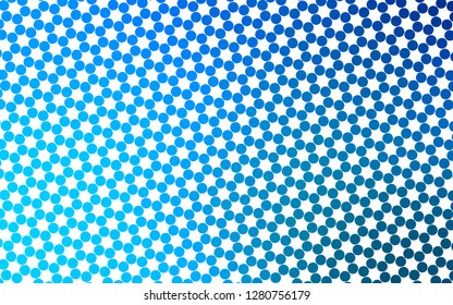 Light BLUE vector texture with disks. Illustration with set of shining colorful abstract circles. Design for posters, banners.