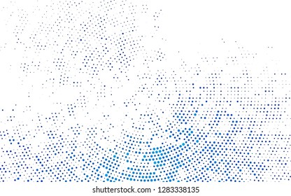 Light BLUE vector texture with disks. Beautiful colored illustration with blurred circles in nature style. Pattern for ads, booklets.