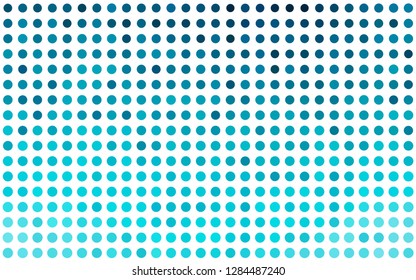 Light BLUE vector texture with disks. Abstract illustration with colored bubbles in nature style. Template for your brand book.