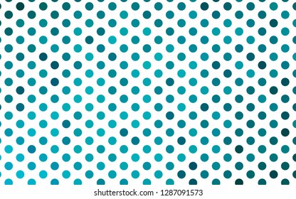Light BLUE vector texture with disks. Blurred bubbles on abstract background with colorful gradient. Design for business adverts.