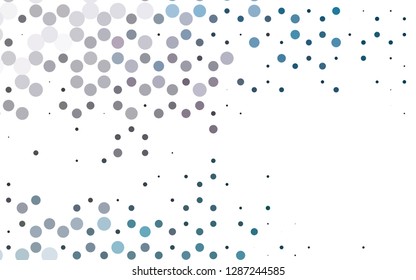 Light BLUE vector texture with disks. Abstract illustration with colored bubbles in nature style. Pattern of water, rain drops.