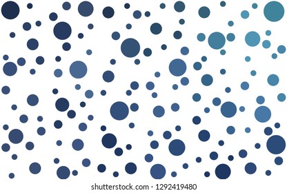 Light BLUE vector  texture with disks. Abstract illustration with colored bubbles in nature style. Pattern for futuristic ad, booklets.