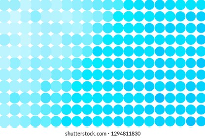 Light BLUE vector texture with disks. Blurred decorative design in abstract style with bubbles. Design for business adverts.