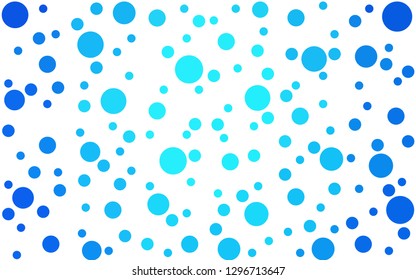 Light BLUE vector  texture with disks. Abstract illustration with colored bubbles in nature style. Design for poster, banner of websites.