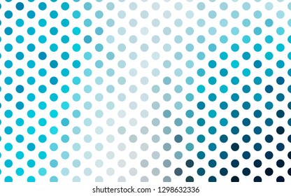 Light BLUE vector texture with disks. Modern abstract illustration with colorful water drops. Design for business adverts.