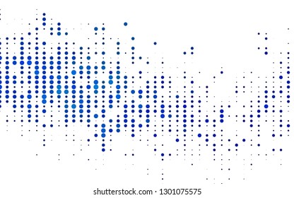 Light BLUE vector texture with disks. Illustration with set of shining colorful abstract circles. Pattern of water, rain drops.