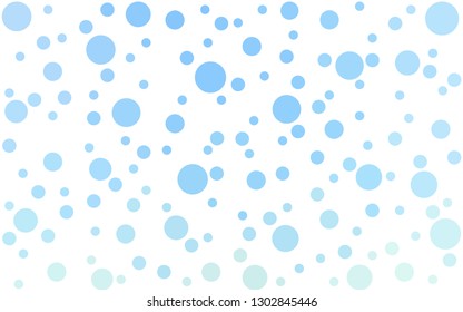 Light BLUE vector  texture with disks. Illustration with set of shining colorful abstract circles. Design for your business advert.