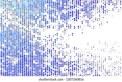 Light BLUE vector texture with disks. Blurred decorative design in abstract style with bubbles. Template for your brand book.