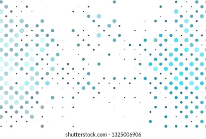 Light BLUE vector texture with disks. Illustration with set of shining colorful abstract circles. Template for your brand book.