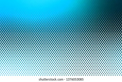 Light BLUE vector texture with disks. Blurred bubbles on abstract background with colorful gradient. Pattern of water, rain drops.