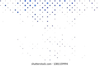 Light BLUE vector texture with disks. Modern abstract illustration with colorful water drops. Template for your brand book.