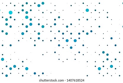 Light BLUE vector texture with disks. Modern abstract illustration with colorful water drops. Template for your brand book.