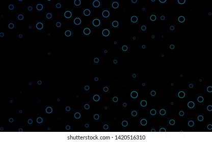 Light BLUE vector texture with disks. Illustration with set of shining colorful abstract circles. Design for business adverts.