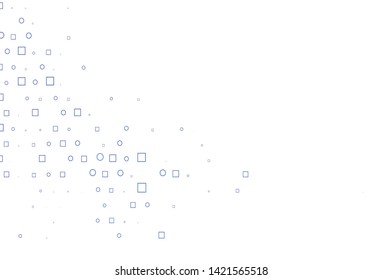 Light BLUE vector texture with disks, rectangles. Abstract backdrop with colorful circles, rectangles. Completely new template for your brand book.
