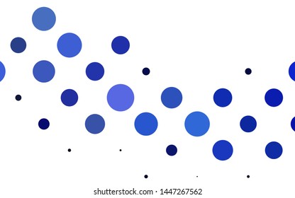 Light BLUE vector texture with disks. Illustration with set of shining colorful abstract circles. Design for posters, banners.