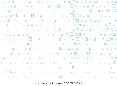 Light BLUE vector texture with disks, rectangles. Abstract backdrop with colorful circles, rectangles. Design for posters, banners.