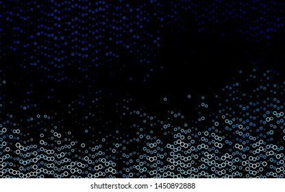 Light BLUE vector texture with disks. Abstract illustration with colored bubbles in nature style. Pattern of water, rain drops.
