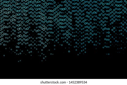 Light BLUE vector texture with disks. Glitter abstract illustration with blurred drops of rain. Pattern of water, rain drops.
