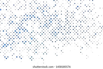 Light BLUE vector texture with disks. Illustration with set of shining colorful abstract circles. Design for business adverts.