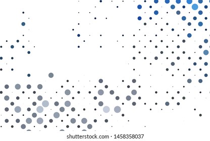 Light BLUE vector texture with disks. Blurred bubbles on abstract background with colorful gradient. Pattern for ads, leaflets.