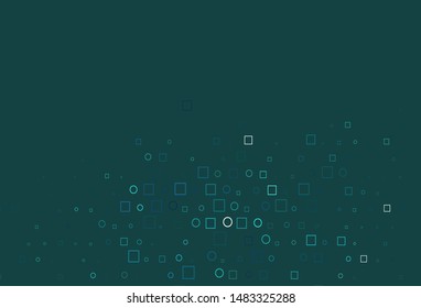 Light BLUE vector texture with disks, rectangles. Abstract backdrop with colorful circles, rectangles. Design for business adverts.
