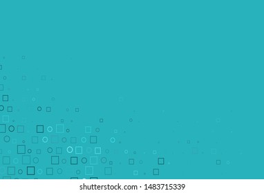 Light BLUE vector texture with disks, rectangles. Abstract backdrop with colorful circles, rectangles. Pattern for beautiful websites.