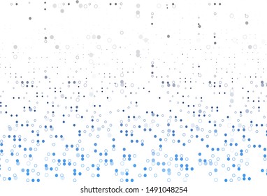 Light BLUE vector texture with disks. Abstract illustration with colored bubbles in nature style. Pattern of water, rain drops.